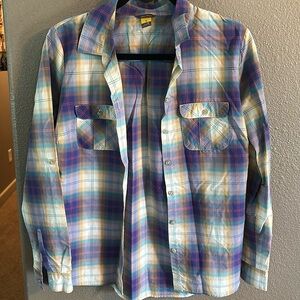 Eddie Bauer breathable plaid button down NWOT